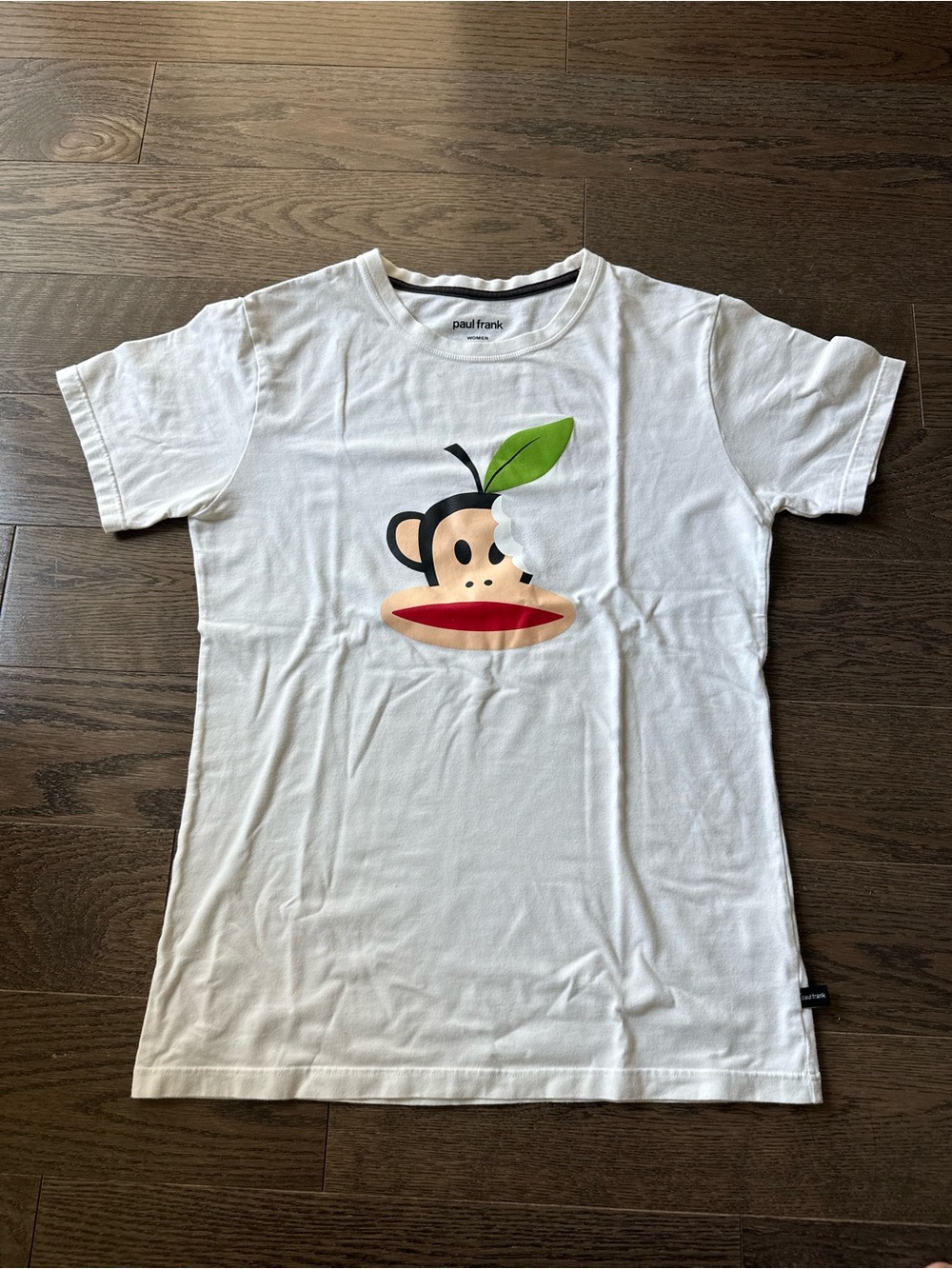 Paul Frank women’s white Graphic Monkey Tee - Green Leaf - Picture 2 of 4